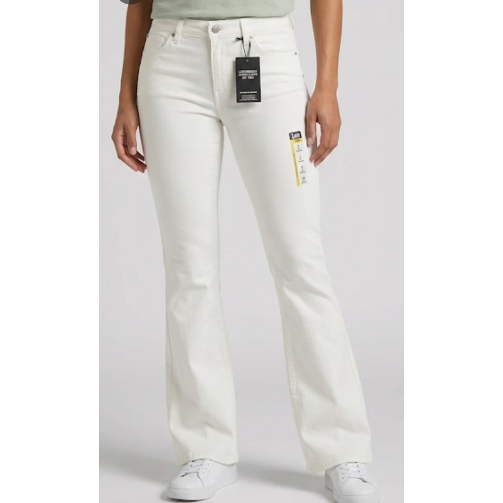 Lee Women's lee high rise flare jeans Bright White Size 10 ( Medium ) NWT